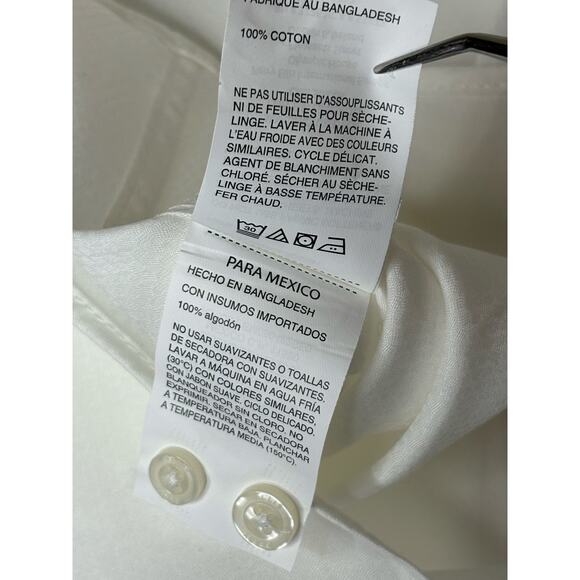 Perry Ellis Slim Fit Stain Resistant White Button Up Shirt XL Corpcore Party NWT - Picture 11 of 12